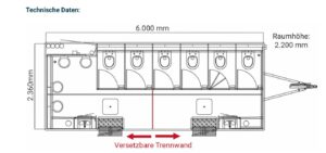 Toilettenwagen Planskizze